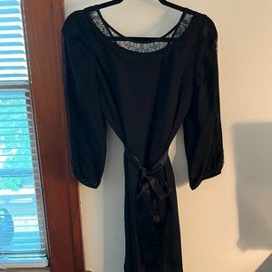 Tibi lace-trimmed silk dress